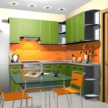 Cucina verde-arancio (35 foto): come realizzare una cucina nei toni del verde chiaro con le tue mani, istruzioni, foto e video tutorial