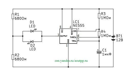 I LED commutazione di circuito