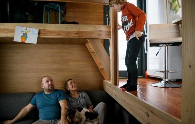 Famiglia di Minsk ha costruito una casa di 16 metri quadrati. m., e ritiene che abbastanza simile per una vita confortevole