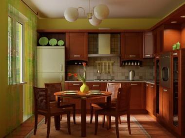 Tonalità pistacchio nel design dello spazio cucina