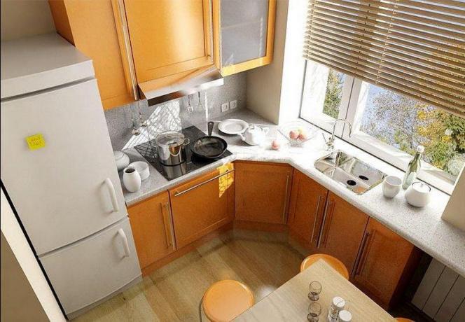 interior design di una piccola cucina