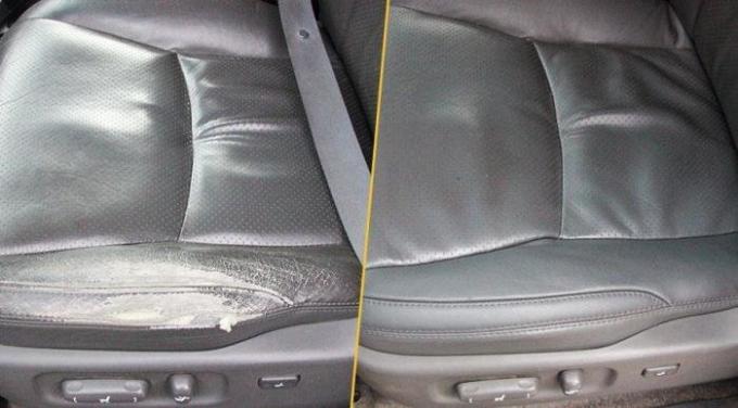 Piccole abrasioni su sedili in pelle anche possono essere mascherati, ma i danni gravi da richiedere costose riparazioni. | Foto: amdplus.ru.