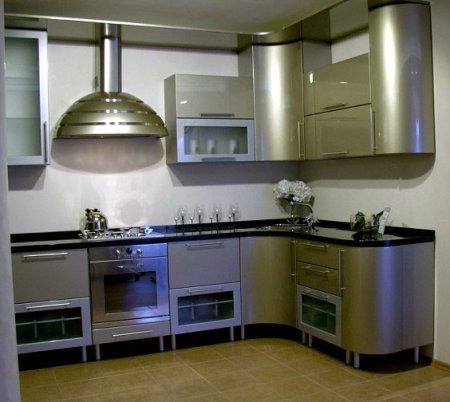 Mobili angolari per la cucina (65 foto) con lavandino: istruzioni video fai-da-te per installazione, prezzo, foto