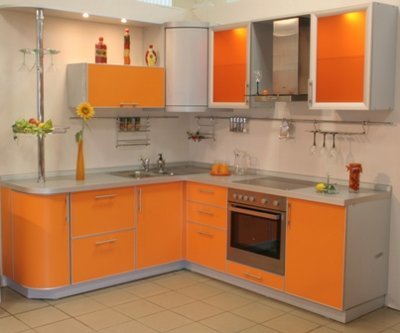 design cucina arancione
