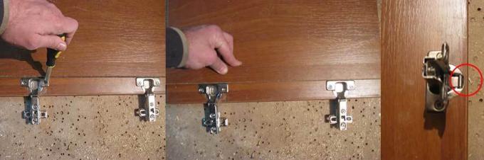 La distanza tra la cerniera e l'estremità della porta non deve superare i 5 mm