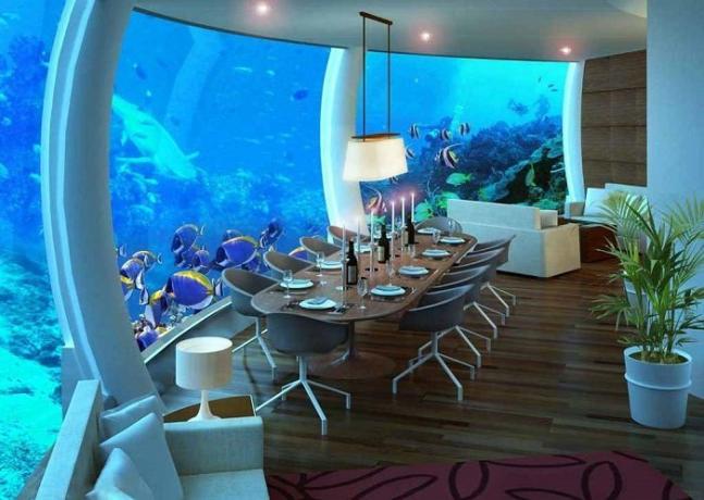 ristorante sottomarino in hotel Poseidon Undersea Resort. | Foto: etotam.com.