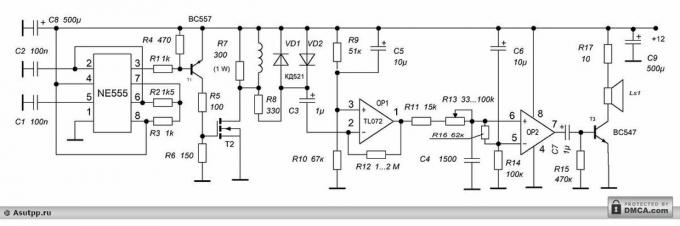 Fig. 1. Lavorare rilevatore schema "pirata"