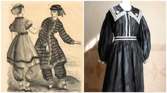 Costumi da bagno 19 ° secolo: a disagio, ma decente.