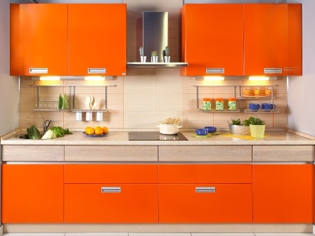 design cucina arancione