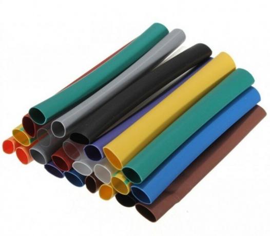 Figura 3. Scaldare tubi termoretraibili di diversi colori