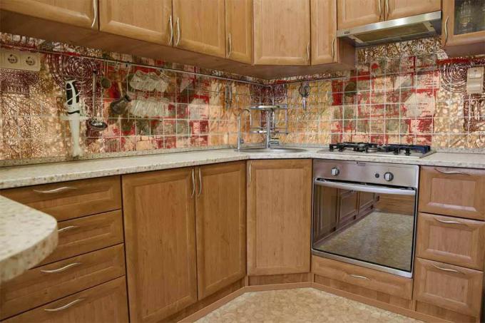 pannello in mosaico per cucina